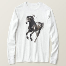 Hästmålning Långärmad topp T Shirt