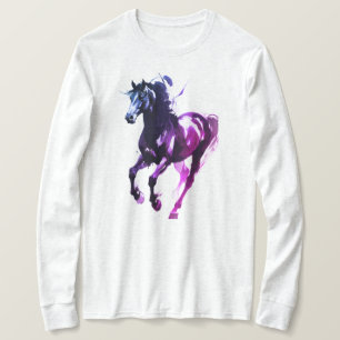 Hästmålning Långärmad topp T Shirt