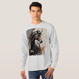 Hästmålning Långärmad topp T Shirt