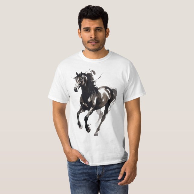 Hästmålning Top T Shirt (Hel framsida)