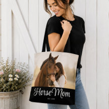 Hästmamma Etablerad Svart Foto Med Skrift