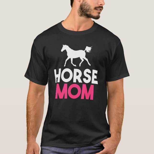 Hästmamma hästridning t shirt (Framsida)
