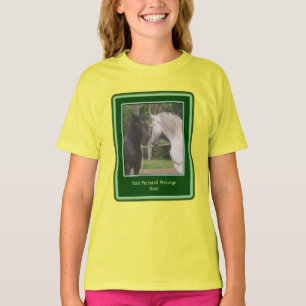 Hästmöte lägg till din egen Ord-Personlig T Shirt