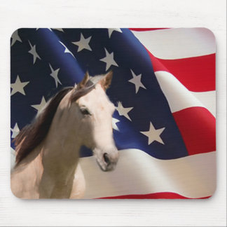 HästMousepad amerikanska flaggan Musmatta