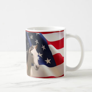 Hästmuggamerikanska flaggan kaffemugg