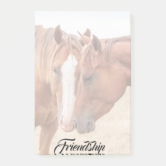 Hästmunstycke på betesmark post-it block (Framsida)