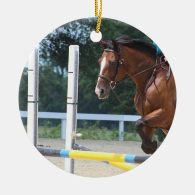 Hästornament i Jumping Bay Julgransprydnad Keramik (Framsidan)