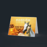 HästPalsChanukah kort<br><div class="desc">Att minnas familjen och vänner under den Chanukah säsongen är ett underbart långt som ska hållas i handlag med folket som du älskar och att bry sig omkring. Jag skapade dessa hästChanukah kort med kärlek, och omsorg och I-förmiddagen någon, som älskar hästar, ska sure som, glädjas för att motta dem....</div>