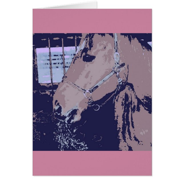 Hästpapp Hälsningskort (Framsidan)