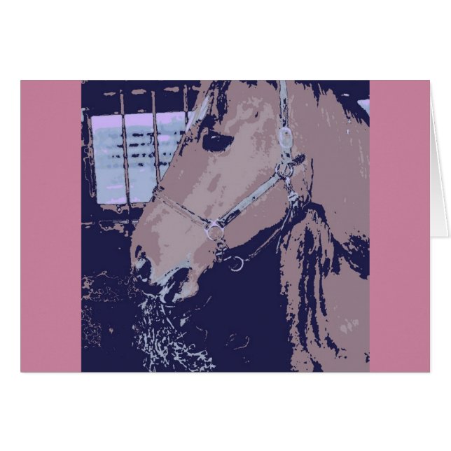 Hästpapp Hälsningskort (Framsidan Horizontal)