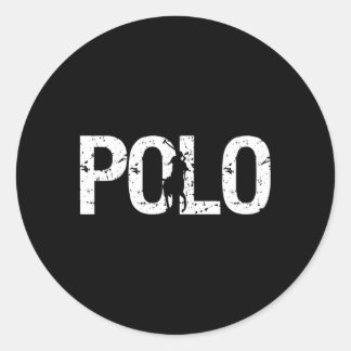 Hästpolo för polo-spelare  runt klistermärke
