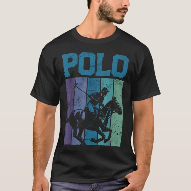 Hästpolo Polospelare Ridning T Shirt (Framsida)