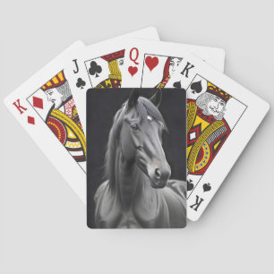 Hästporträtt Majestätisk Natur Livskonst Affisch Casinokort