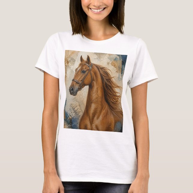 Hästporträtt T Shirt (Framsida)