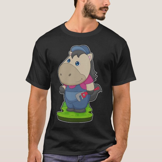 Hästpumpar Vatten T Shirt (Framsida)