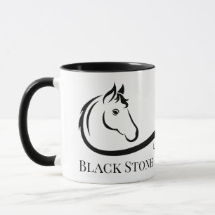 Hästranch logotyp equestrian stable branding mugg