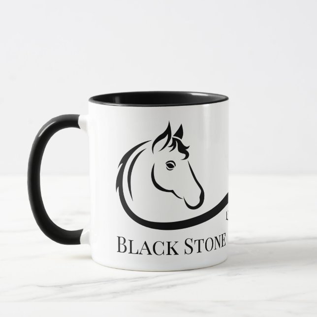 Hästranch logotyp equestrian stable branding mugg (Vänster)