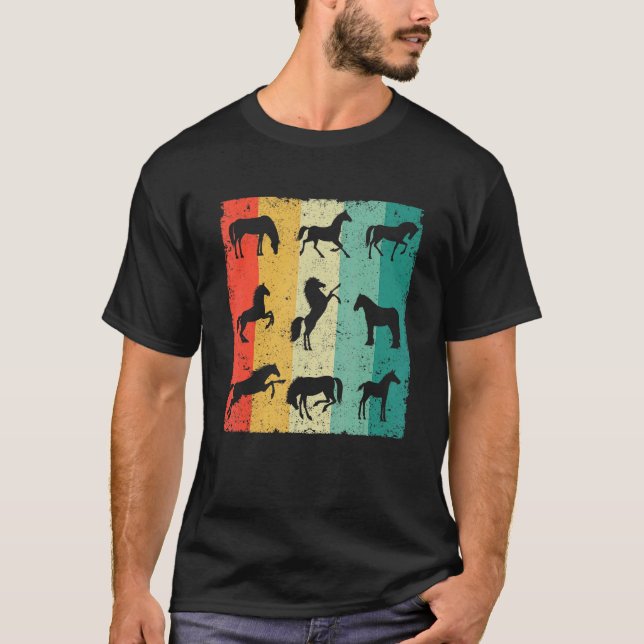 Hästraser Equestrian Ridning Hästar  R T Shirt (Framsida)
