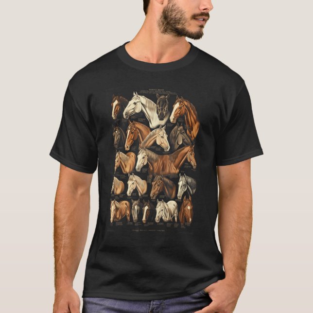 Hästraser Equestrian Ridning T-shirt Gåvor (Framsida)