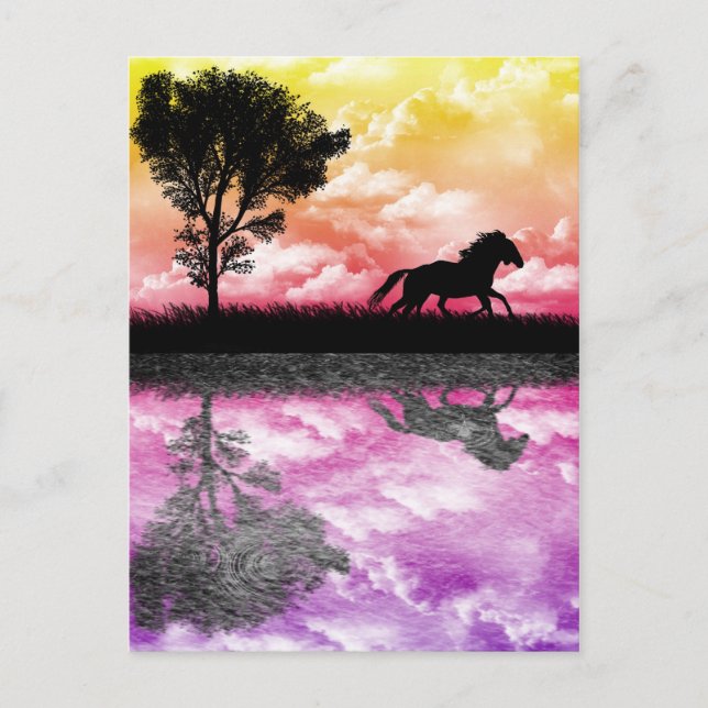 Hästreflektioner vykort (Framsida)