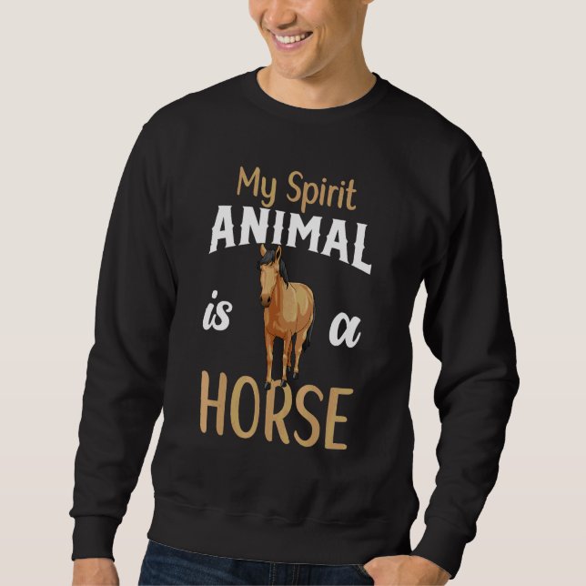 Hästridning Ägar Outfit Ryttare Häst Lång Ärmad Tröja (Framsida)