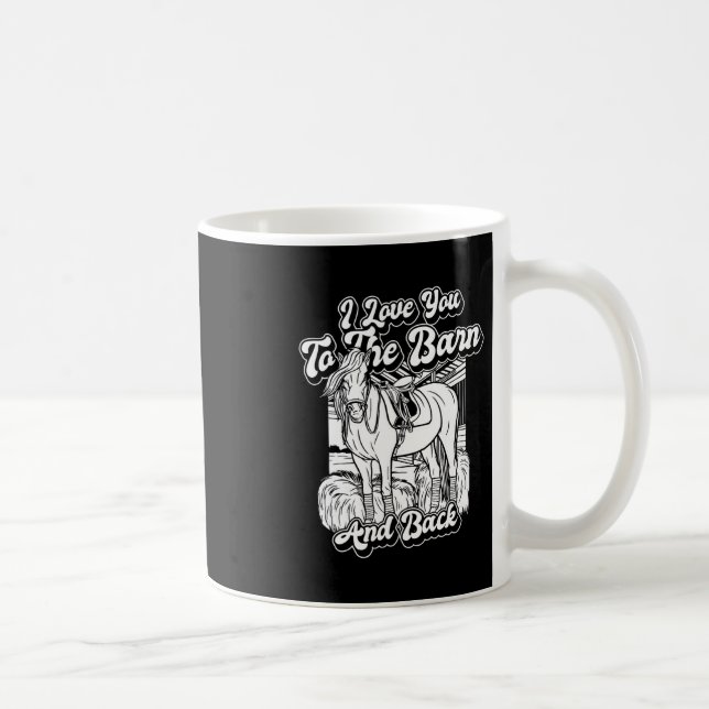 Hästridning - Häst Jag älskar dig till ladan Kaffemugg (Höger)