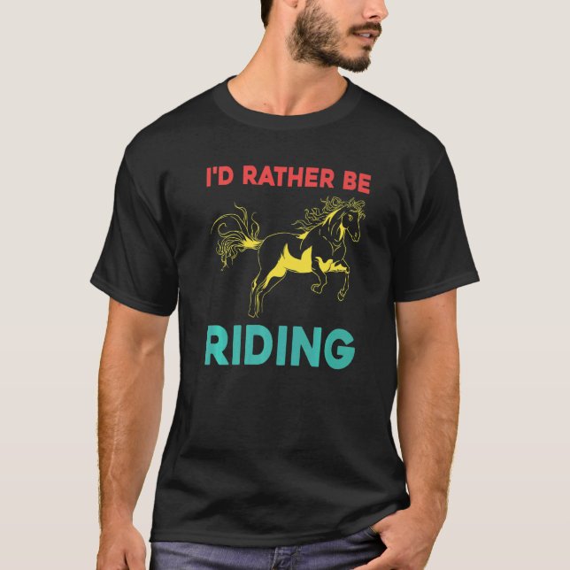 Hästridning Häst Ridning Häst T Shirt (Framsida)