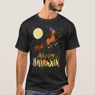 Hästridning Häxa Hagelgevär Häst Halloween T Shirt