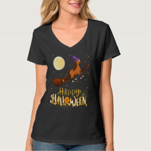 Hästridning Häxa Hagelgevär Häst Halloween T Shirt