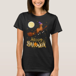 Hästridning Häxa Hagelgevär Häst Halloween T Shirt