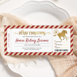 Hästridning lektioner jul present biljett voucher inbjudningar