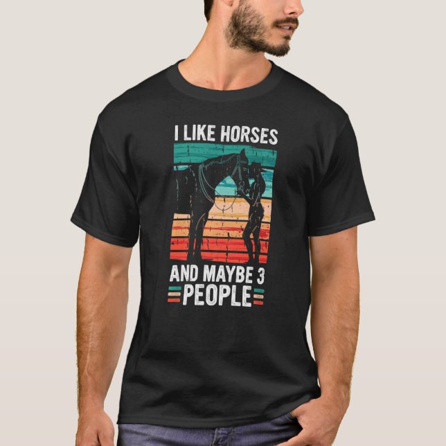 Hästridning Ridning Hästar T Shirt (Framsida)