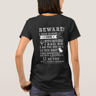 Hästridningskjortan akta sig mig rider hästar t shirt