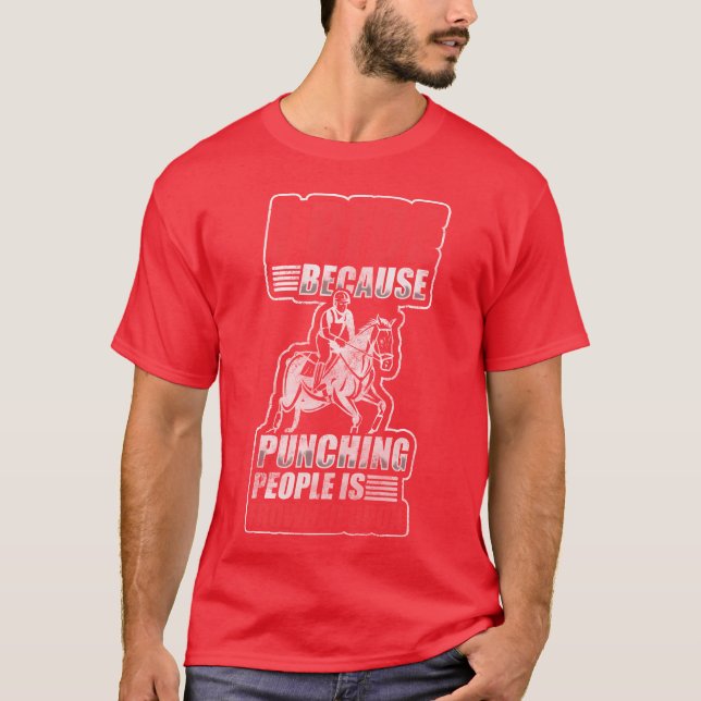 Hästridningstävling Kärlek till djur present T Shirt (Framsida)