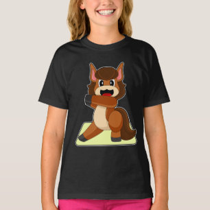 Hästridsyoga Fitness Sport T Shirt