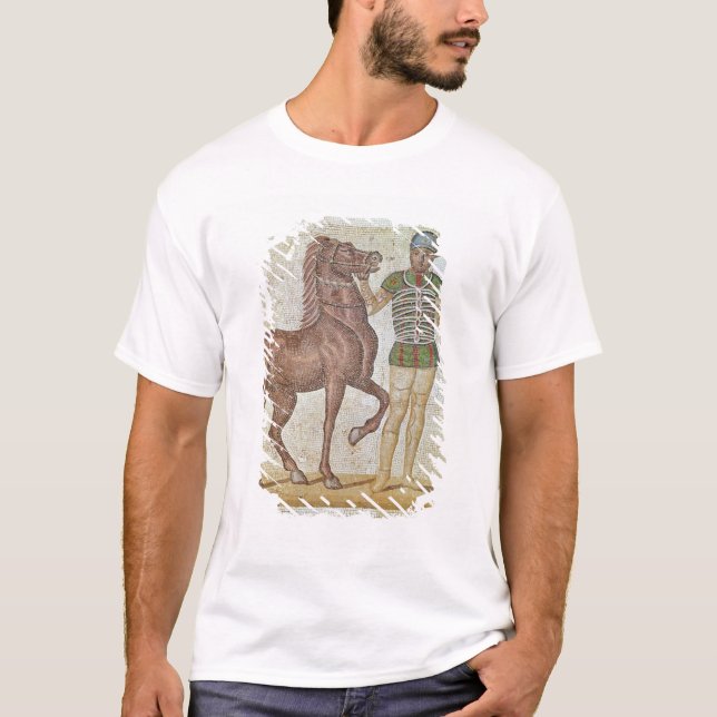 Hästryttare i tävlings- färger tee shirt (Framsida)