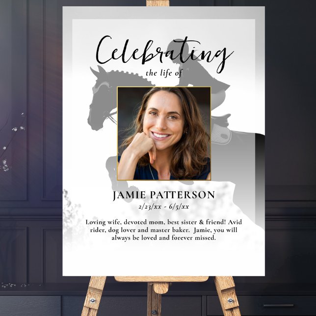 Hästryttare Livets Firande Foto Begravning Poster (Skapare uppladdad)