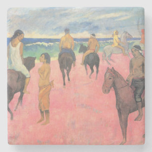 Hästryttare på stranden i Tahiti (Paul Gaugin) Stenunderlägg