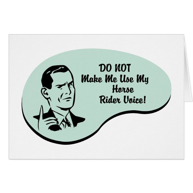 Hästryttaren uttrycker hälsningskort (Framsidan Horizontal)