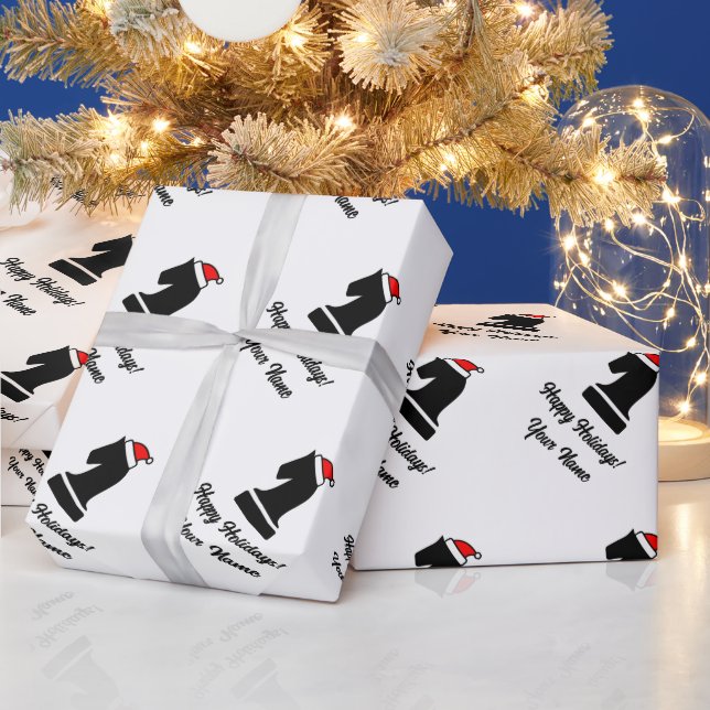 Hästschack biet mönster, papper julomslutning presentpapper (Helgdagar)