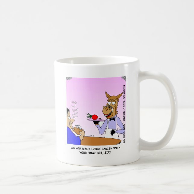 Hästservitörer Roliga Tecknade Tees & Presentidéer Kaffemugg (Höger)
