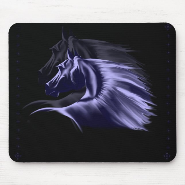 HästSilhouette Mousepad Musmatta (Framsidan)