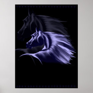 HästSilhouetteaffisch Poster