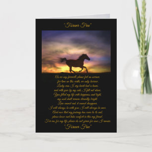 Hästsjukförsäkringskort med ursprunglig Dikt, förl Kort