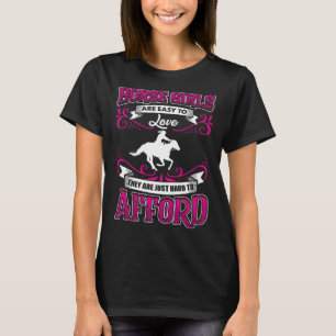 Hästskjorta för kvinnor tjejer söt hästridning t shirt