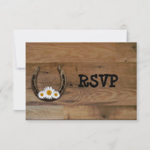 Hästsko Bröllopsfirande RSVP Inbjudningar