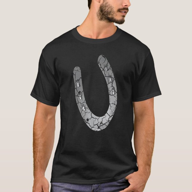 Hästsko Distressed T Shirt (Framsida)