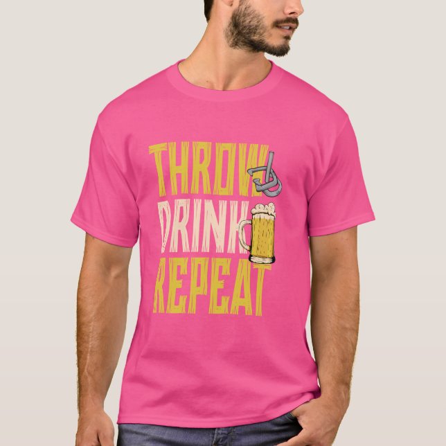 Hästsko Kast Dryck Upprepa Hästskor G T Shirt (Framsida)