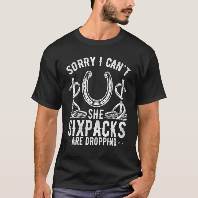 Hästsko kast turnering ledsen jag kan inte Sixpack T Shirt (Framsida)