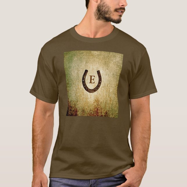 Hästsko Personlig Monogram T-shirt (Framsida)